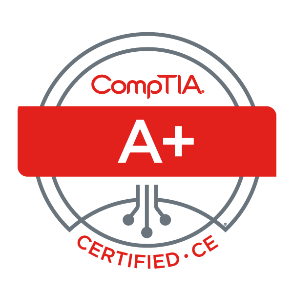 CompTia A Plus certified 2019 badge